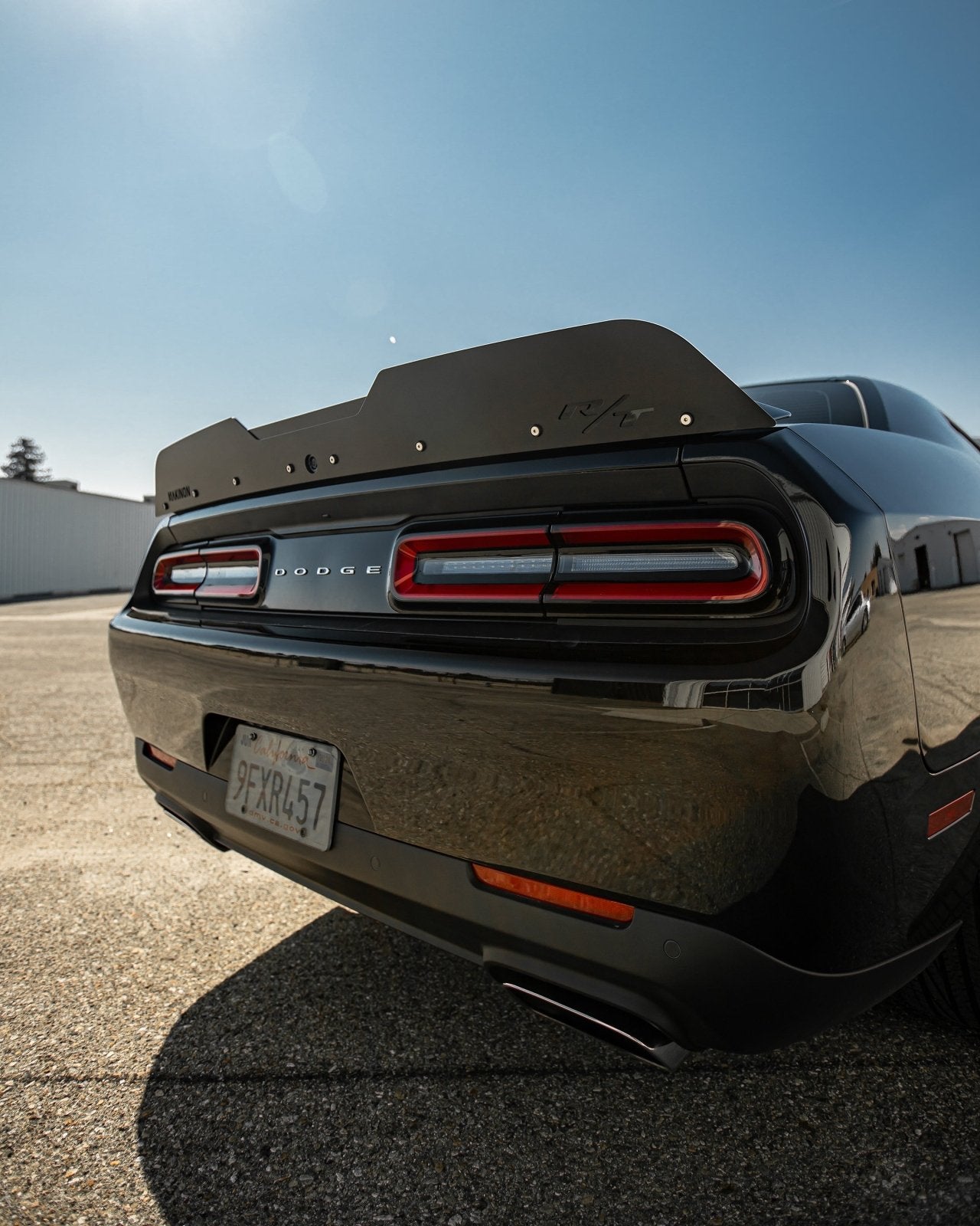 PSDesigns 2015+ 1 Piece Dodge Challenger Rear Wicker top Bill Wickerbill Spoiler NO CAMERA CUTOUT