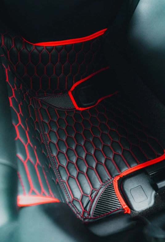 BMW 3 Series F30 (2011 - 2019) Carbon Fiber Floor Mats - FSPE