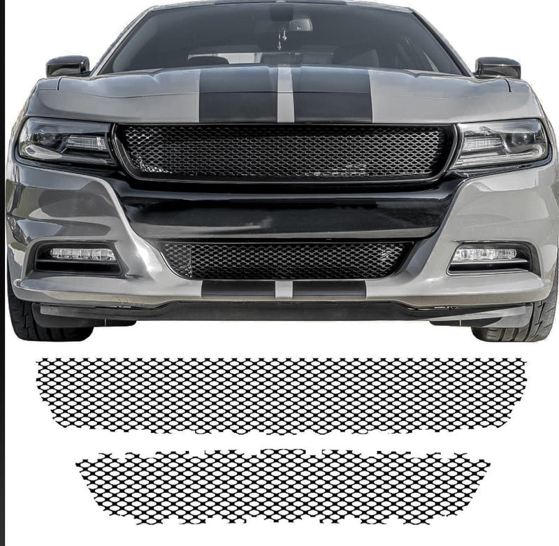 Load image into Gallery viewer, Dodge Charger (2015-2020) Crosshair Delete Grille Mesh Set - FSPE
