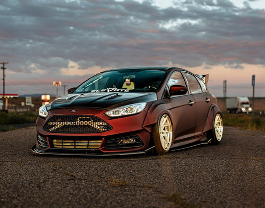 Ford Focus ST (2015 - 2018) Front Splitter V4 - 2 Layer - FSPE