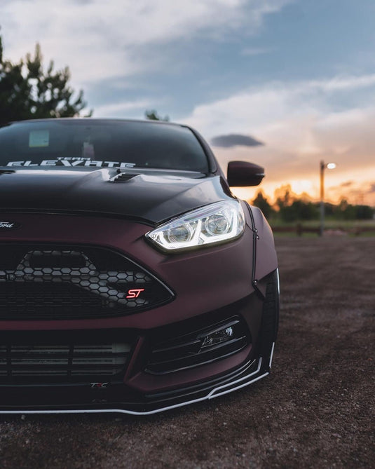 Ford Focus ST (2015 - 2018) Front Splitter V4 - 2 Layer - FSPE