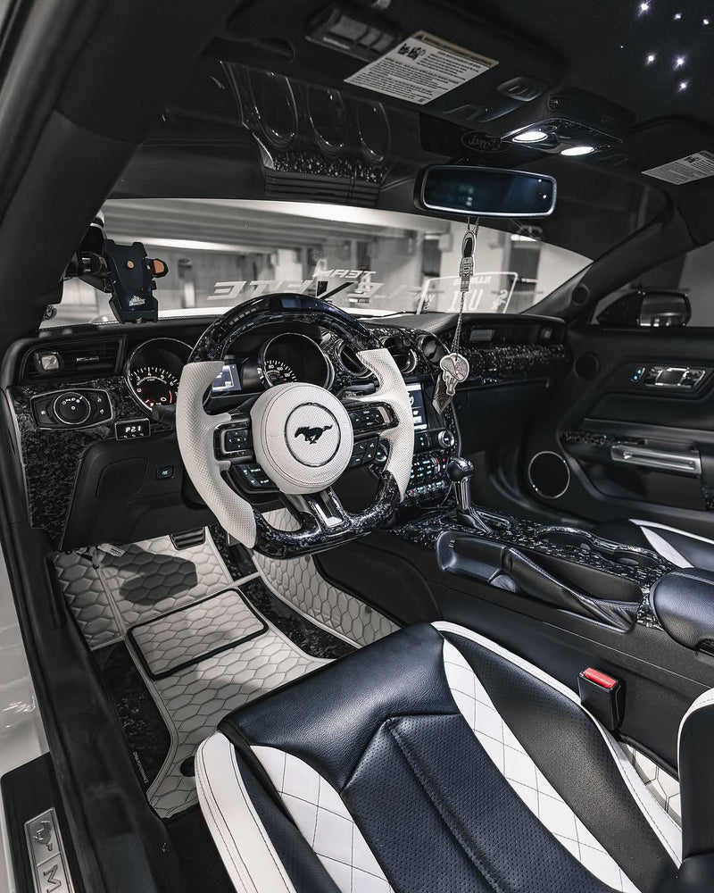 Load image into Gallery viewer, Ford Mustang (2015 - 2023) Carbon Fiber Floor Mats - FSPE
