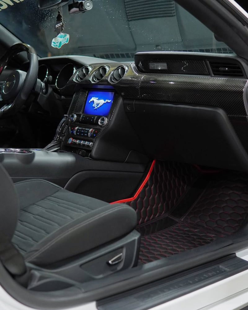 Load image into Gallery viewer, Ford Mustang (2015 - 2023) Carbon Fiber Floor Mats - FSPE
