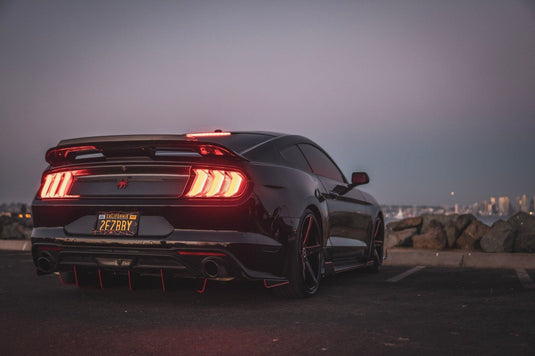 Ford Mustang (2018 - 2023) Ecoboost ATHENA Rear Diffuser & Spats - FSPE