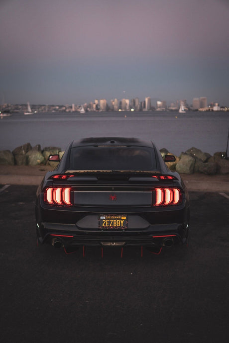 Ford Mustang (2018 - 2023) Ecoboost ATHENA Rear Diffuser & Spats - FSPE