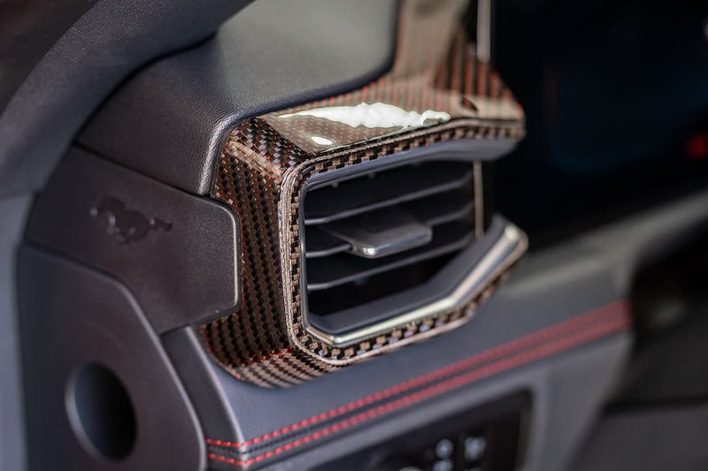 Load image into Gallery viewer, Ford Mustang S650 2024+ Carbon Fiber Dash Vents Trim - FSPE
