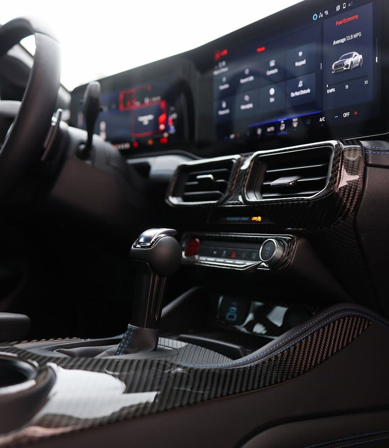 Load image into Gallery viewer, Ford Mustang S650 2024+ Carbon Fiber Full Center Console Shifter Trim Kit - FSPE
