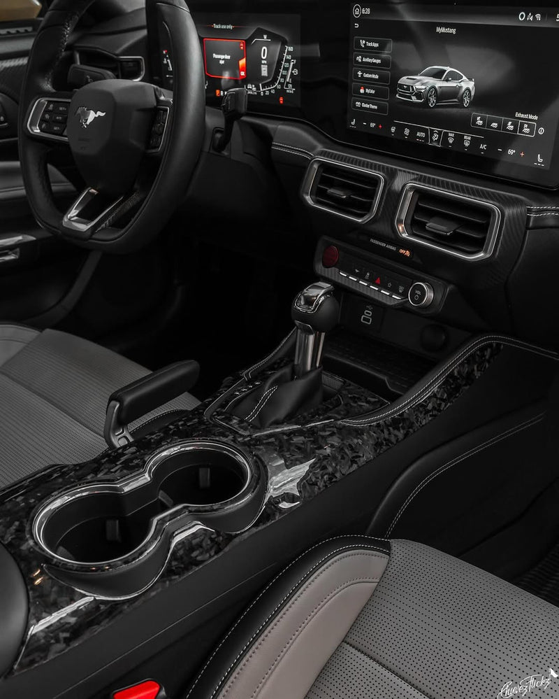 Load image into Gallery viewer, Ford Mustang S650 2024+ Carbon Fiber Full Center Console Shifter Trim Kit - FSPE
