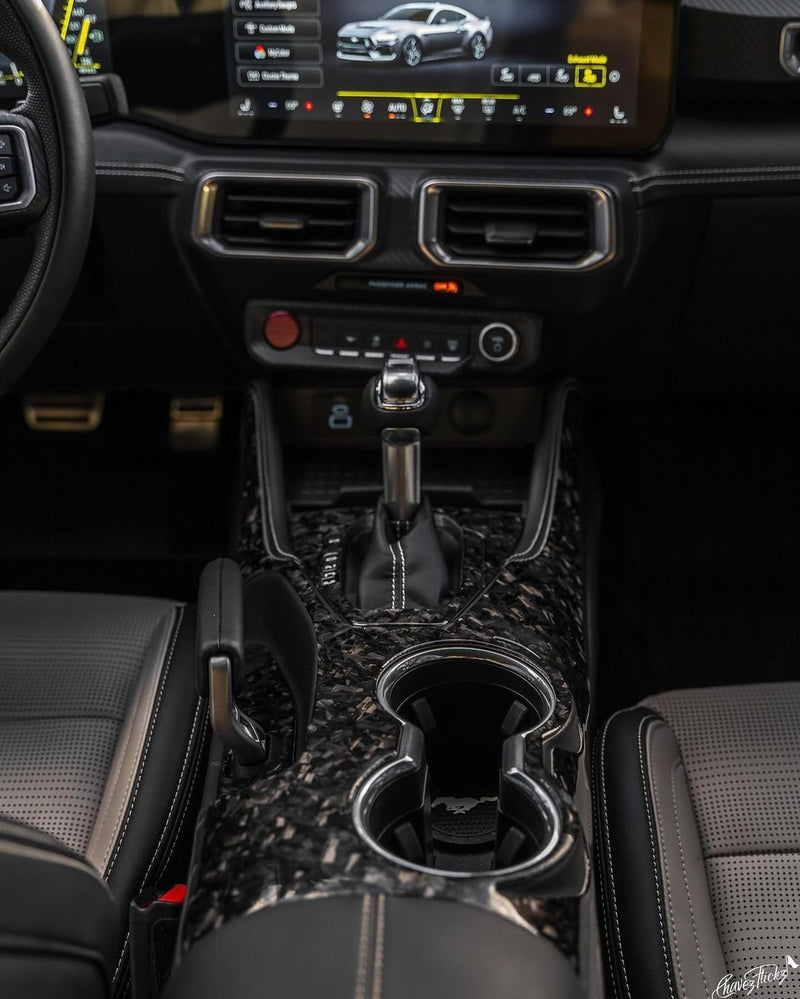 Load image into Gallery viewer, Ford Mustang S650 2024+ Carbon Fiber Full Center Console Shifter Trim Kit - FSPE
