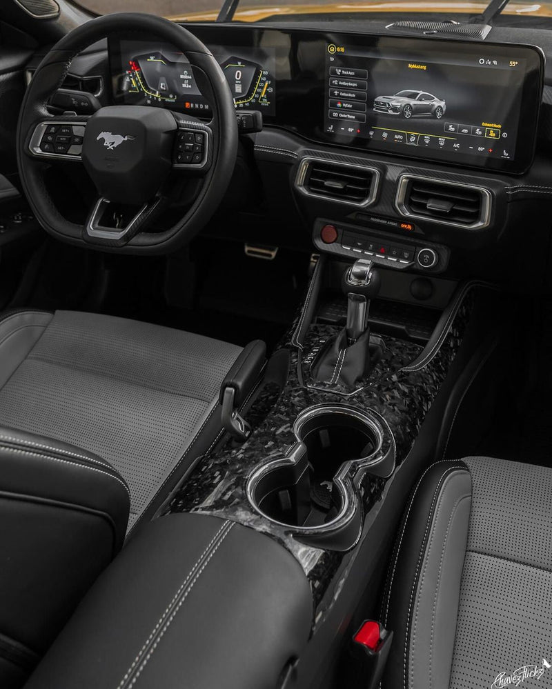 Load image into Gallery viewer, Ford Mustang S650 2024+ Carbon Fiber Full Center Console Shifter Trim Kit - FSPE
