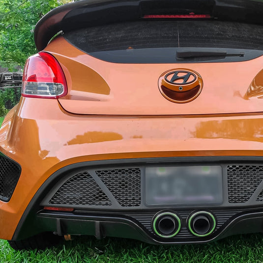 Hyundai Veloster Turbo (2012 - 2017) Rear Bumper Mesh Set - FSPE