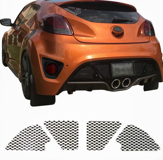 Hyundai Veloster Turbo (2012 - 2017) Rear Bumper Mesh Set - FSPE