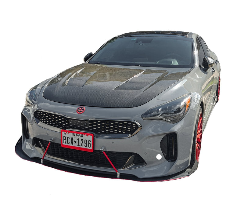 Load image into Gallery viewer, Kia Stinger GT (2018 - 2021) Front Splitter V1 &amp; Under Tray - FSPE
