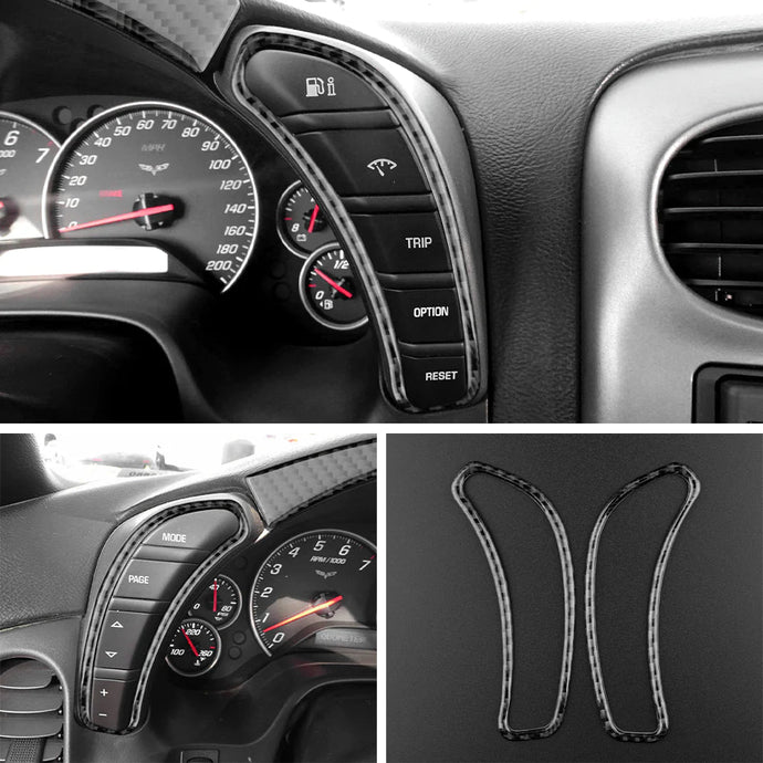 Chevrolet Corvette C6 (2005-2007) Carbon Fiber Speedometer Trims - FSPE