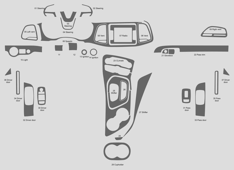 Load image into Gallery viewer, Dodge Challenger (2015-2023) Carbon Fiber Full Set Trim - FSPE
