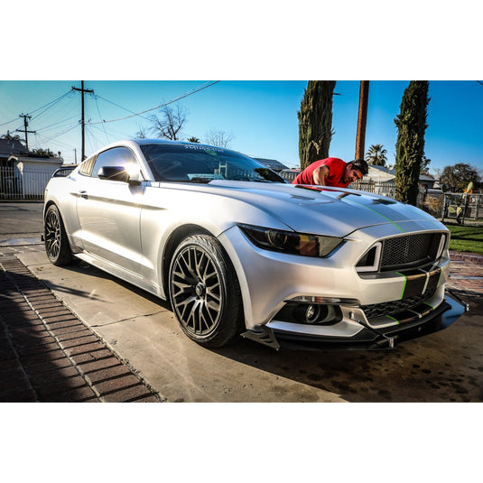 Ford Mustang (2015-2017) Front Splitter V1 + Under Tray - FSPE