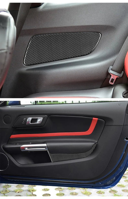 Ford Mustang (2015-2023) Carbon Fiber Front/Rear Door Panel Trim - FSPE