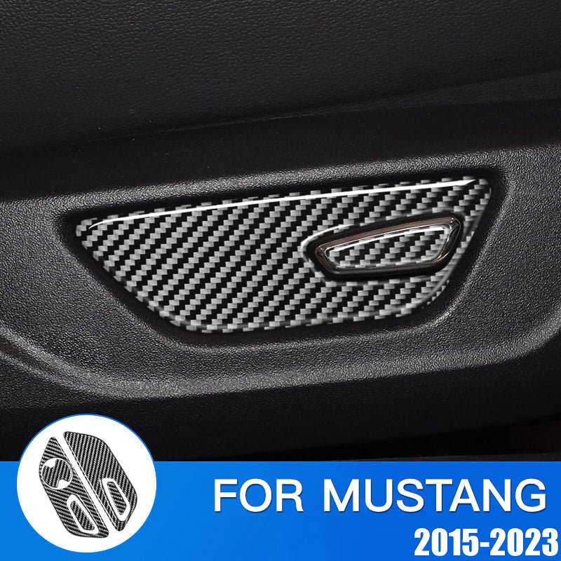 Load image into Gallery viewer, Ford Mustang (2015-2023) Carbon Fiber Seat Function Control Trim - FSPE
