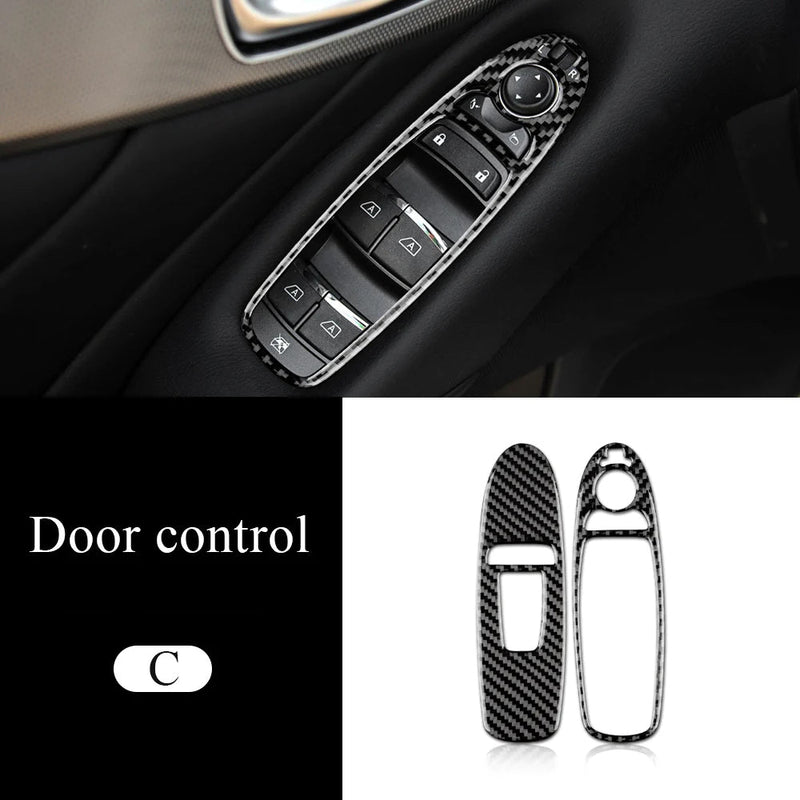 Load image into Gallery viewer, Infiniti Q50/Q60 (2013-2023) Carbon Fiber Window Switch Button Trim - FSPE
